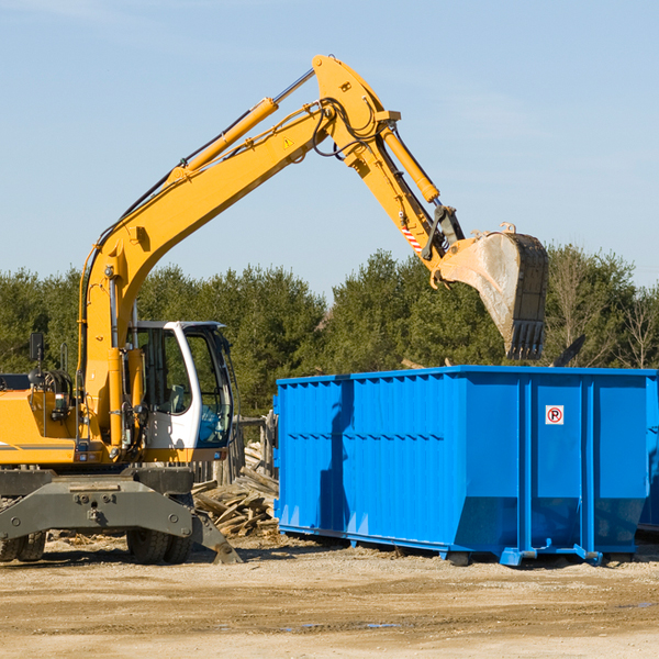 are there any restrictions on where a residential dumpster can be placed in Represa California